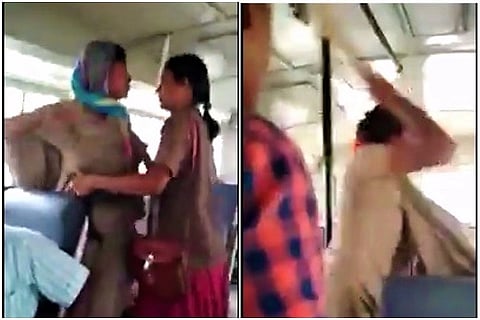 Video: Telangana constable thrashes bus conductor who asked her to pay bus fare