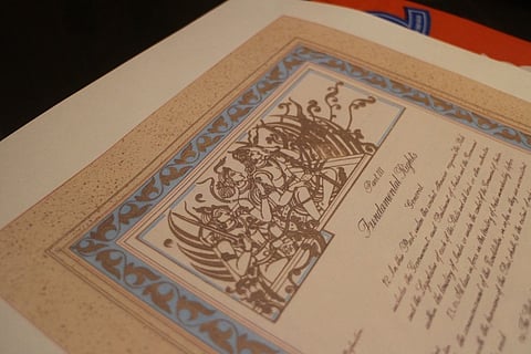 This Chennai man is creating replicas of the first edition of the Indian Constitution