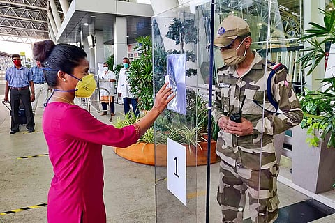 Passengers at Chennai airport