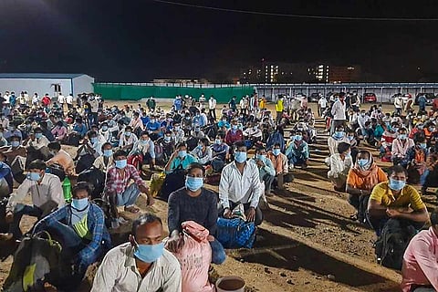 Migrant workers in Hyderabad amid the COVID-19 pandemic