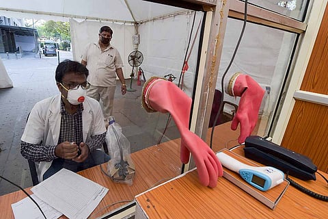 Swab collection booth for COVID-19