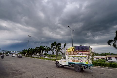 Dark clouds envelops ahead of landfall of Cyclone Yaas
