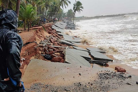 Coastal damage due to Cyclone Tauktae