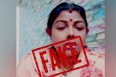 An unidentified woman talking in the video