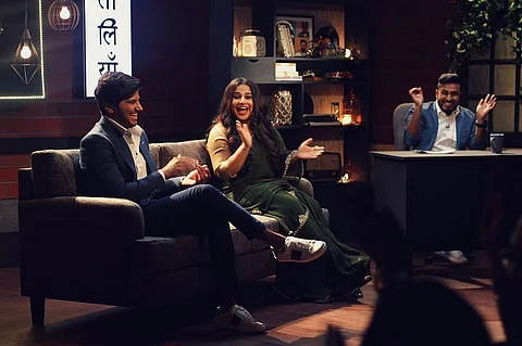 Two men talk about stretch marks! Vidya Balan can't stop laughing at Dulquer and Abish