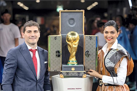 An image of Deepika Padukone along with and former Spain goalkeeper Iker Casillas
