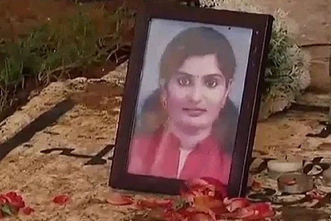A photo of Densy, the Kerala woman whose body was exhumed