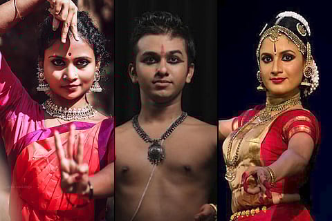 Dancers Anju Aravind, Karthik Manikandan, Devika Sajeevan