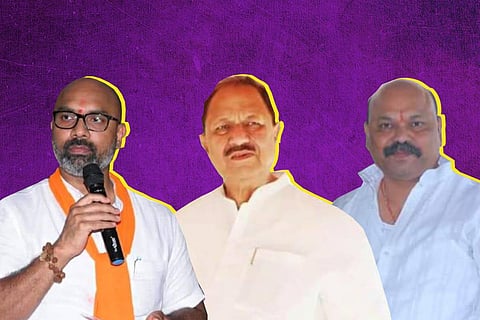 Arvind and Sanjay and their father Dharmapuri Srinivas