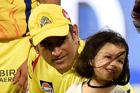 MS Dhoni and Ziva
