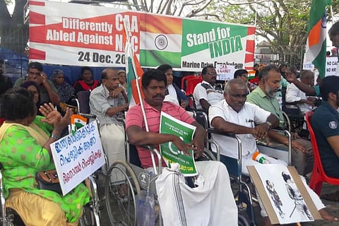 Persons with disabilities protest against CAA, NRC in Kochi