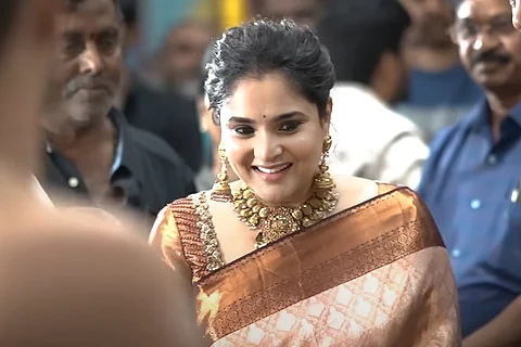 Actor Ramya in Uttarakaanda puja ceremony