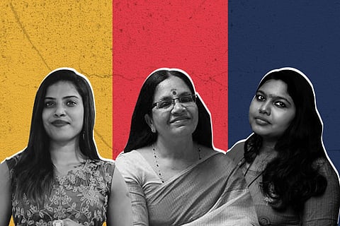 From left: Diya, Bhagyalakshmi and Sreelakshmi
