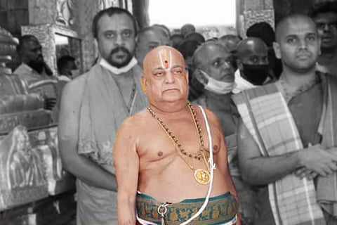 A file photo of Dollar Seshadri at the Tirumala temple