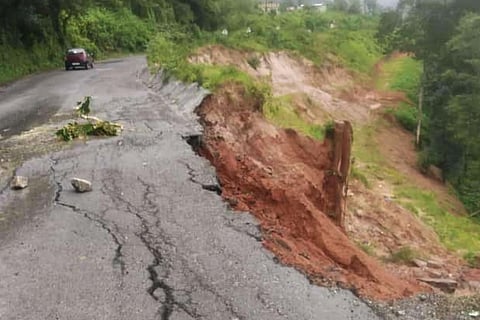 Heavy rainfall in coastal Karnataka trigerred landslide