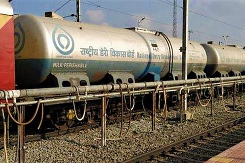 Special train begins journey from Andhra to Delhi with 2.4 lakh litres of milk