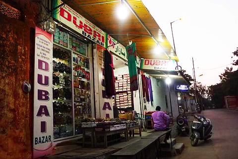 A street in Barkas, Hyderabad