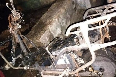 Bike gutted by fire in Dubbaka