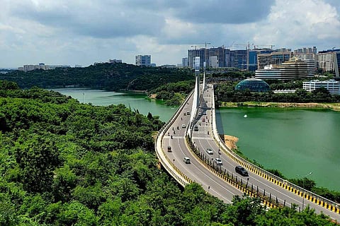 Durgam Cheruvu bridge in Hyderabad