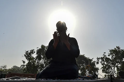 A Muslim man praying