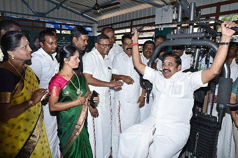 Watch: TN CM's veshti-workout goes viral on social media