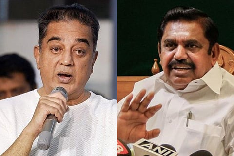 MNM founder Kamal Haasan and Tamil Nadu Chief Minister Edappadi K Palaniswami