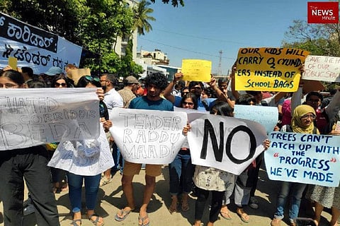 Elevated corridor protest