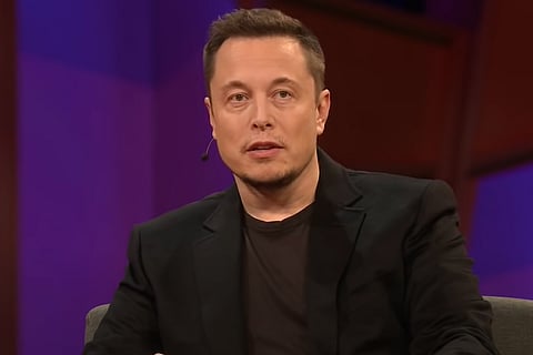 Elon Musk giving a TED talk