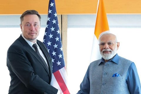 Twitter CEO Elon Musk and Indian PM Narendra Modi