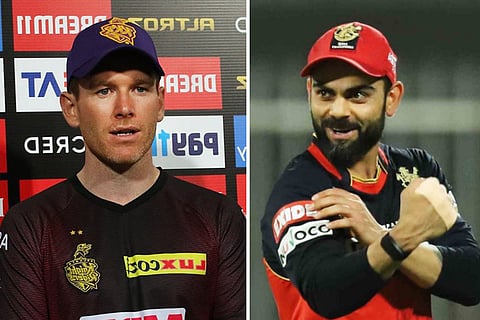 Eoin Morgan and Virat Kohli