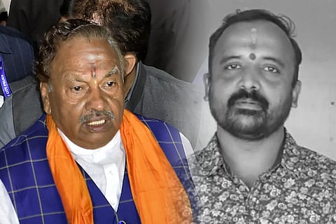 Collage of KS Eshwarappa and Santosh Patil