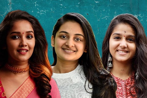 Actors Anikha Surendran, Esther Anil and Anaswara Rajan.