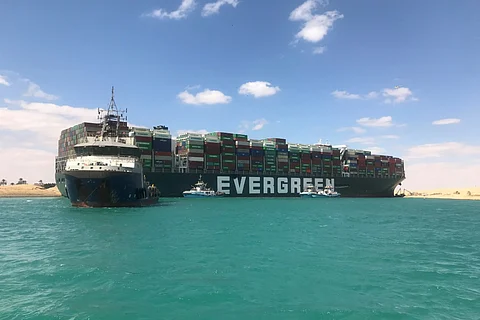 The ship that was stuck in Suez Canal