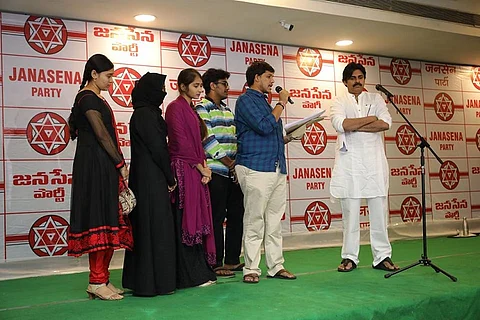 'You are our last hope': Protesting Fathima students meet Pawan Kalyan in Vijayawada