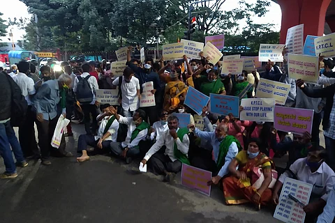 Farmers protest