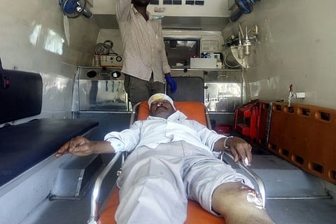 Illegal banner for TN CM in Coonoor falls on motorist, injures him severely