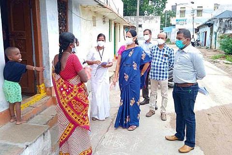 Door-to-door campaign as part of the Mass Drug Administration campaign