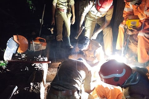 Fire force rescue family in Poojappura