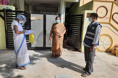 GHMC health workers conducting fever survey