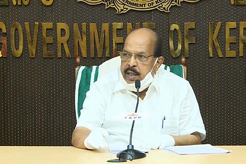 Minister G Sudhakaran in press meet