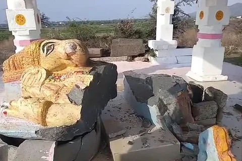 Ancient Ganesh idol vandalised by unidentified persons in Andhra Pradesh