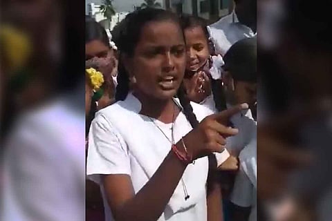 Gangavathi school wearing white dress lashing out against seers