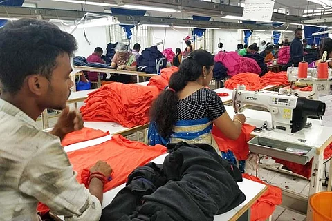 Representative image of garments workers inside factory
