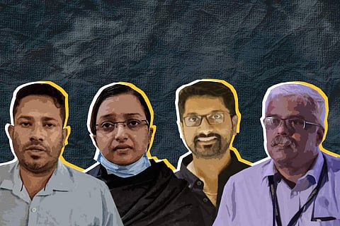 From left: Sandeep, Swapna, Sarith, Sivasankar IAS