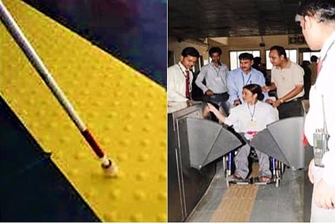 A disabled-friendly Hyderabad Metro: Tactile strips and Braille signs to act as guide