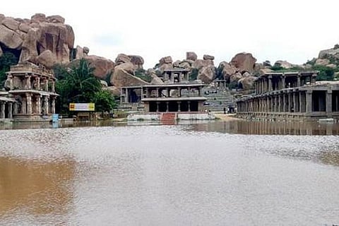 Karnataka rains: Monuments at Hampi UNESCO World Heritage Site inundated