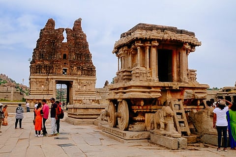 Bengaluru man held for toppling pillars at Hampi World Heritage Site