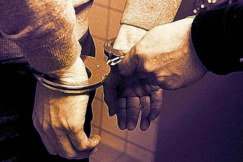 Man being handcuffed