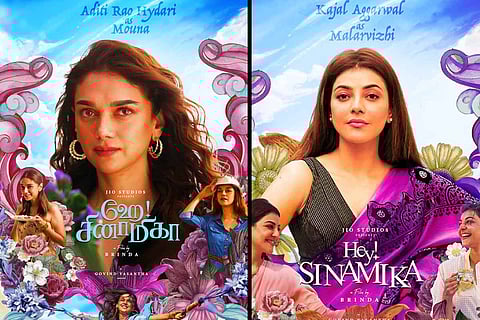 First-look posters of Aditi Rao Hydari and Kajal Aggarwal from Hey! Sinamika are out