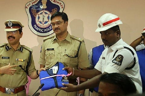 Hyderabad sizzles, but traffic cops can stay cool thanks to new smart jackets